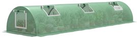 Serre en plastique - Serre tunnel en plastique - Résistant aux intempéries, résistant aux UV - Serre de jardin 300x80x45 cm - Vert olive