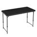 Amazon Basics vouwtafel, rechthoekig, 4-voudig in hoogte verstelbaar met handgreep, voor binnen en buiten, draagbaar, lichtgewicht, reistafel, picknick, camping, zwart, 121,4 x 60,7 x 86,1cm