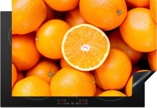 KitchenYeah® Inductie beschermer 77x51 cm - Sinaasappel - Oranje - Inductiebeschermer