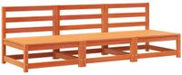 vidaXL Banc de jardin sans accoudoir 3 pcs 70x70x67 cm bois de pin brun lavé