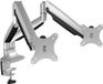 ICY BOX IB-MS504-T Monitor-tafelbeugel 2-voudig 25,4 cm (10) - 81,3 cm (32) Kantelbaar, In hoogte verstelbaar, Zwenkbaar, Draaibaar