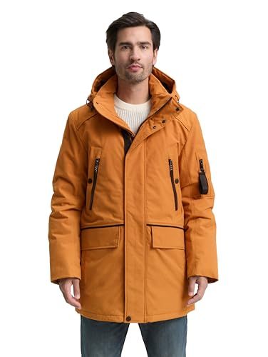 TOM TAILOR Heren 1047040 Parka, 10821-Peanut Butter Brown, XXL