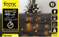 Feeric lights & Christmas Feeric lights Kerstverlichting - warm wit - 3,5 m - 48 LED lampjes - zwart snoer - batterij