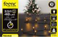 Feeric lights & Christmas Feeric lights Kerstverlichting - warm wit - 3,5 m - 48 LED lampjes - zwart snoer - batterij
