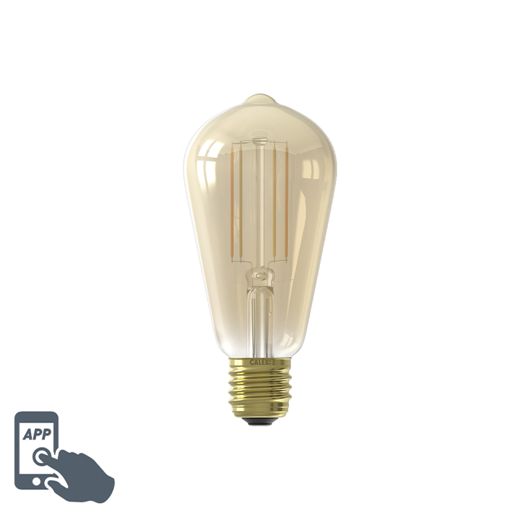 Calex Smart LED filament lamp E27 ST64 1800-3000K 7W 806 lm