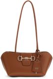 GUESS Janie Shoulder Satchel Bag Cognac bruine
