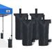 ABCCANOPY Gazebo gewicht zakken 4 Pack industriële kwaliteit zand zakken (zwart)