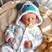 Reborn babypop jongen - 50 cm - Slapend - Vinyl et tissu - Réaliste