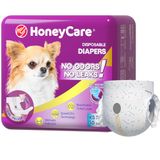 HONEY CARE All-Absorb Wegwerpluiers voor teefjes, extra klein formaat, verbeterd, 50 stuks, super absorberend, ademend, natheidsindicator