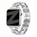 Bandz Diamond 'Chain' stalen bandje Argent geschikt voor Apple Watch 38/40/41/42mm