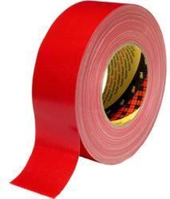 3M Scotch 389R50 Textieltape Rood 50 m x 50 mm