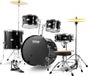 VEVOR 5-Delige Fullsize Drumset met Troonstandaard, Zwart