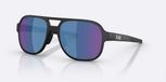 BLIZ A006 Matte Black Smoke/Blue Multicolor Pilot Sunglasses