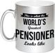 Bellatio Decorations Shoppartners Bv This is how the worlds greatest pensioner looks like koffiemok / theebeker - 330 ml - zilverkleurig