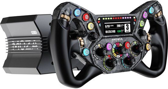 Moza MOZA R12 V2 Wheel Base + KS Pro Steering Wheel - 12 Nm Direct Drive Sim Racing Bundle voor PC