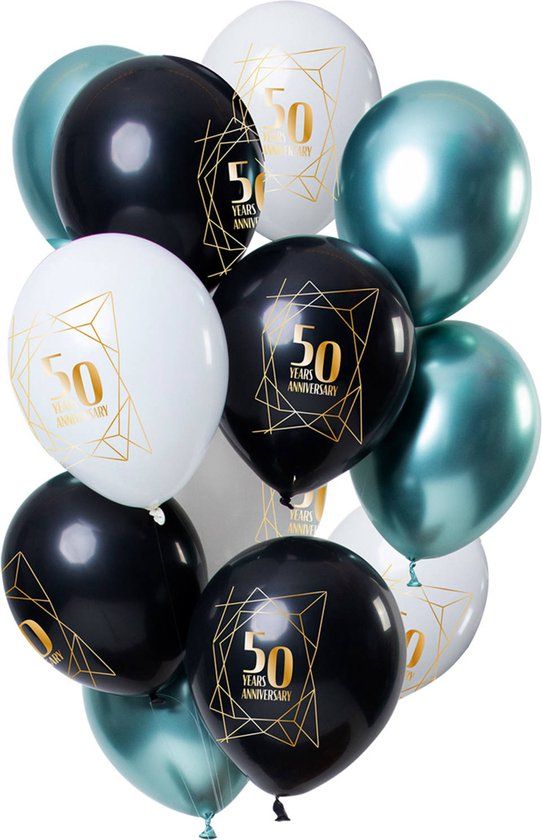 Folat Ballonnen Jubileum 50 jaar 30 cm - 12 stuks