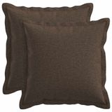 vidaXL - Kussensloop - 2 stuks - HOUTEN - Taupe - 30 x 30 cm - Faux Linnen