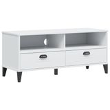 vidaXL TV-meubel VIKEN bewerkt hout wit