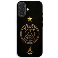 Maniacase Coque Pour iPhone 16 PSG logo jordan doré étoile champion