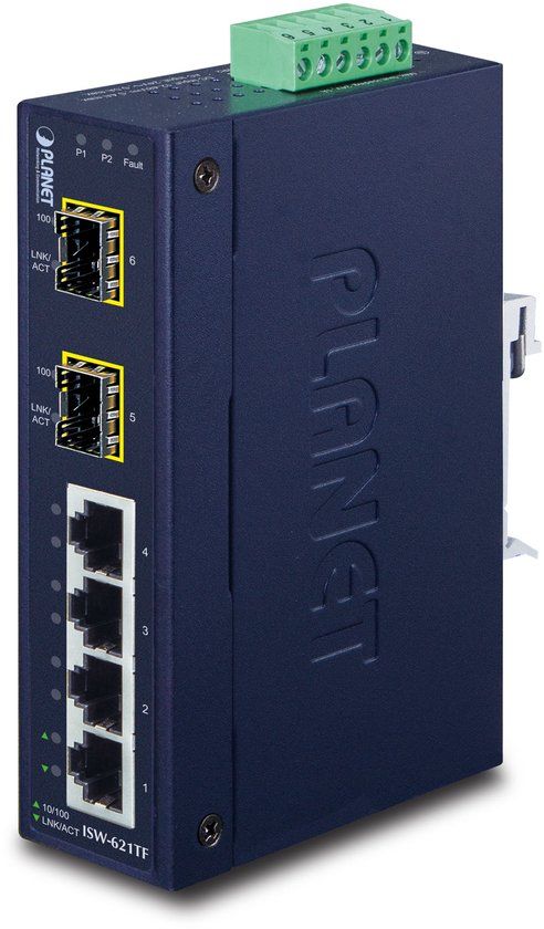 PLANET ISW-621TF Unmanaged L2 Fast Ethernet Network Switch