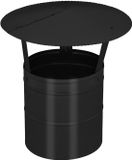 KOTARBAU® Capuchon de cheminée - Acier galvanisé et acier thermolaqué - ø 200 mm - Noir