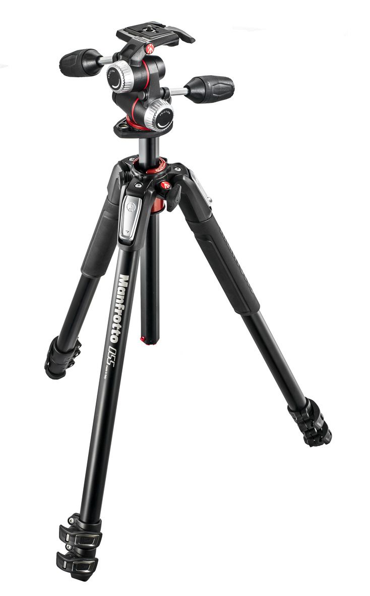 Manfrotto MK055XPRO3-3W Tripod - Black - 8kg Max. Load