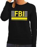 Bellatio Decorations Politie FBI logo zwarte sweater voor dames - Geheim agent verkleedkleding XS