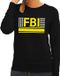 Bellatio Decorations Politie FBI logo zwarte sweater voor dames - Geheim agent verkleedkleding XS