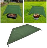 Merkloos / Sans marque Merkloos Camping Windscherm - Opvouwbaar Kachel Voorruit - Canvas Met Steunstangen