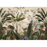 Forêt Tropicale Oiseaux Papier Peint Panoramique - 130 cm x 91 cm
