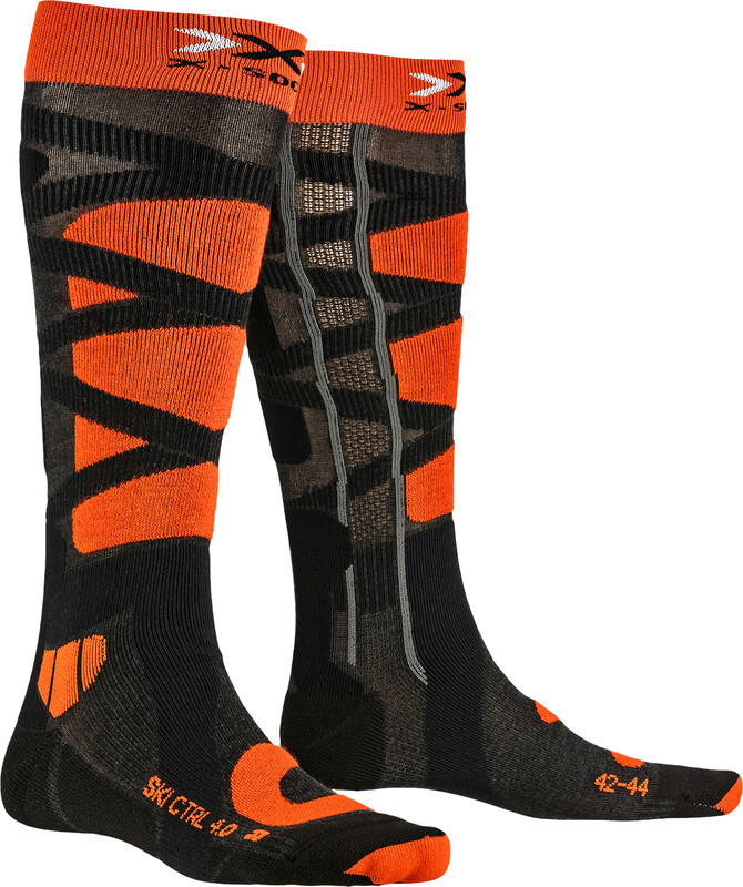 X-SOCKS Ski Control 4.0 Sokken Heren, anthracite melange/x-orange EU 39-41 2019 Wintersport sokken
