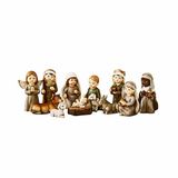 LOBERON Kerststalfiguurtje set van 11 Kittalee bont