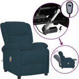 vidaXL Massagestoel elektrisch verstelbaar fluweel blauw