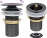 vidaXL Pop-up drain without overflow 6.4x6.4x9.1 cm grey