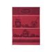 Coucke Jacquard katoenen handdoek - jam - rode vruchten - 50,8 cm x 76,2 cm - rood