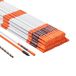 VEVOR Opritmarkeringen, 100 stuks 48 inch, 0,3 inch diameter, oranje glasvezel palen sneeuwpalen met reflecterende tape, 30,5 cm stalen boor en beschermingshandschoenen voor parkeerplaatsen, looppaden