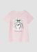 s.Oliver T-shirt rose clair Fille Coton Col rond Printopdruk - taille 128/134 - paillettes