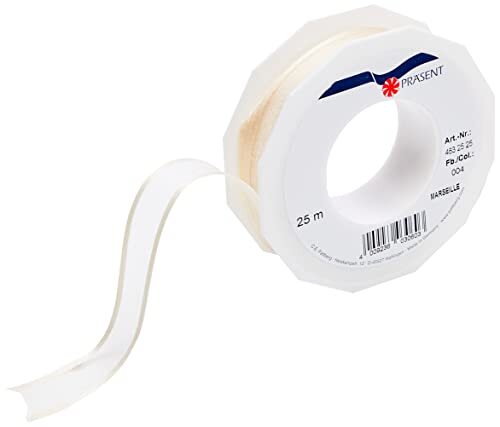 Pattberg C.E. organzalint crème, 25 m rol 25 mm