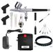 Airbrush set met compressor - Airbrush kit - Zwaartekrachttoevoer 0,3 mm - Zwarte compressor 25 psi - Voor taart, nagels en modelbouw