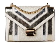 Michael Kors Whitney Medium Flap Chain Shoulder Pale Gold Multi