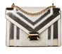 Michael Kors Whitney Medium Flap Chain Shoulder Pale Gold Multi