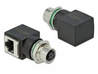 DELOCK Adaptateur M12 RJ45 Noir