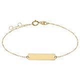 Lucardi - Dames 14 karaat geelgouden plaatarmband