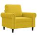 vidaXL Fauteuil velours jaune