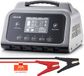 VEVOR Chargeur de batterie 20A, 6v/12v/24v, Chargeur intelligent pour batteries plomb-acide et lithium-Lifepo4, avec 7 étapes de charge, mode de réparation et écran LCD pour voitures, motos et bateaux