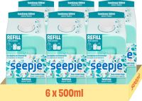 Seepje Handzeep Refill Pak Eucalyptus met Rozemarijn - 6 x 500 ml - Voordeelverpakking