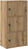 vidaXL Boekenkast 40x24x77 cm bewerkt hout artisanaal eikenkleurig