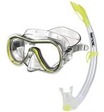 Seac Set Giglio MD Valve, Snorkelingset met Onderwatermasker en Snorkel met Wateraftapklep voor Meisjes en Jongens
