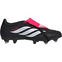 adidas Predator League Fold-Over Tongue Soft Ground Football Boots Shoes, Core Black/Ftwr White/Lucid Red, 48 2/3 EU