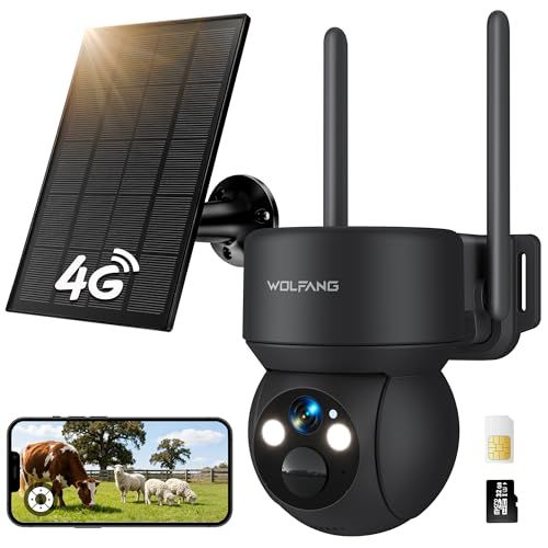 WOLFANG 4G LTE Wildcamera op zonne-energie met 2,5K live video